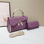 Padlock Accented Bag with Matching Wallet - Image 2