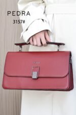 Pedra Structured Black Handbag - Image 3