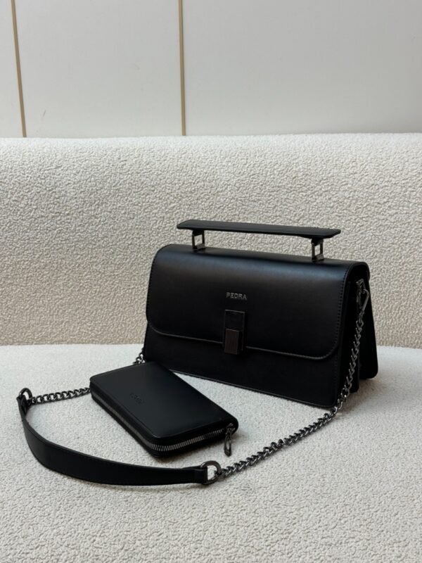 Pedra Structured Black Handbag
