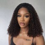 Curly Hair  With 4X4 Human Hair Closure 16'' - Image 2