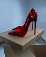 Metallic High-Shine Stiletto Heels - Image 2