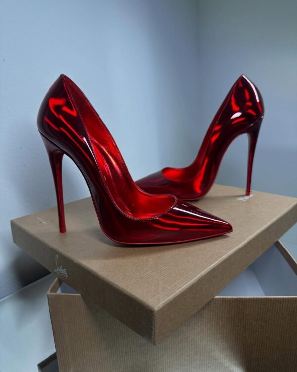 Metallic High-Shine Stiletto Heels