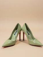 Sage Green Pointed-Toe Stiletto Pumps