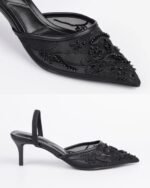 Zara Lace Pointed-Toe Shoe - Image 2