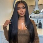 Bone Straight 13×4 Frontal, HD Lace Wig 100% Human Hair 20″ - Image 2