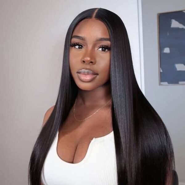 Silky Bone Straight Glueless 13x4 Frontal Lace Wig 100% Human Hair 20"